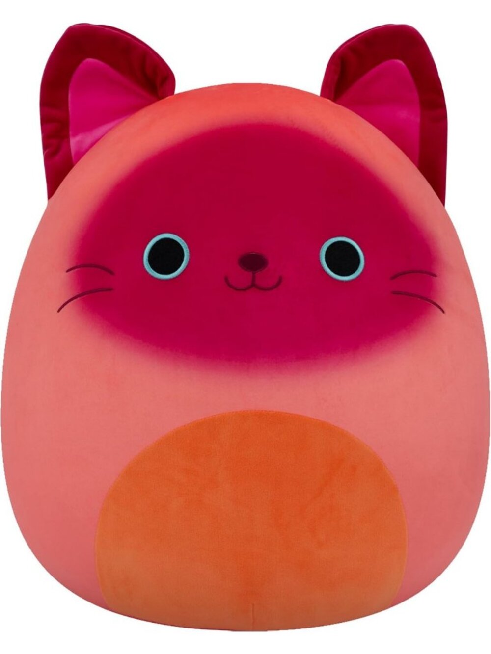 Jumbo 20" Orange & Maroon Siamese Cat Plush Toy - Soft, Cuddly, Collectible